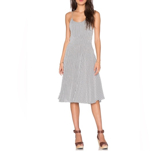 Privacy Please Dresses & Skirts - 🆕 Privacy Please Black/White Striped backless Criss-Cross Aline Dress revolve